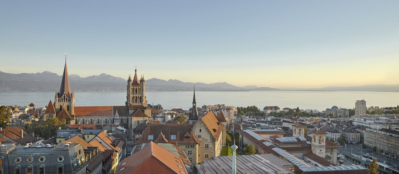 Vue de Lausanne et de sa Cathédrale