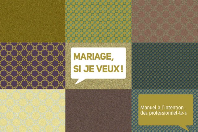 Page de couverture du manuel "Mariage, si je veux!", 2014.
