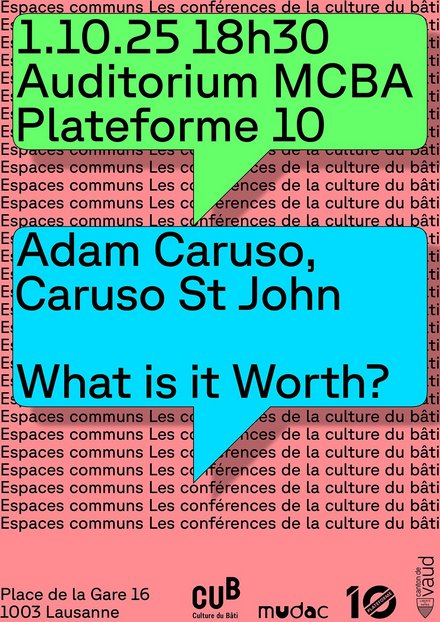 Conférence CUB Adam Caruso, Caruso St John Architects