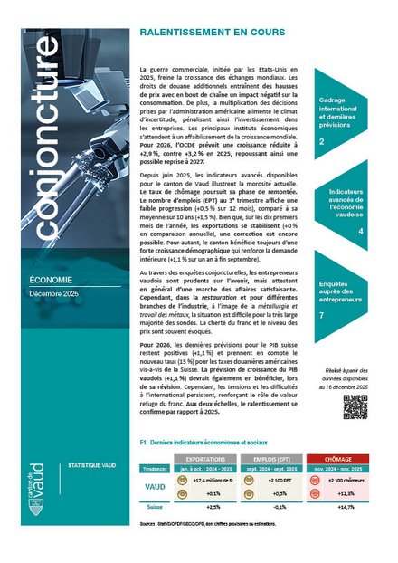 Conjoncture Vaud décembre 2025