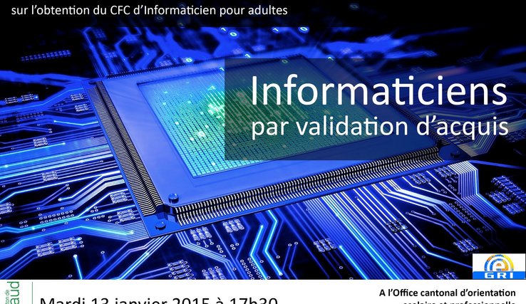 Affichette séance d'information VAE informaticien-ne