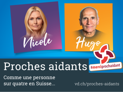 Deux visages avec les prénoms Nicole et Hugo (visuel de la campagne).