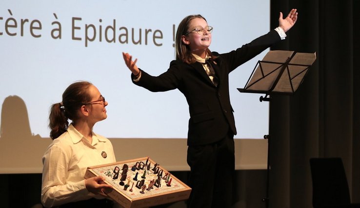 Les élèves de Bercher ont remporté la première édition du concours avec leur Cluedo transposé au cœur de la Grèce antique.