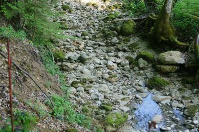 une rivière au très faible débit