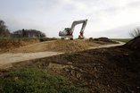 Février 2016 - Route Vufflens - Fin de la piste de chantier après la fermeture de la route du Moulinet