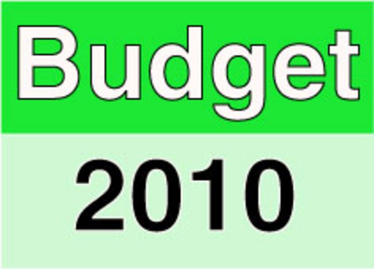 Visuel indiquant simplement "Budget 2010"
