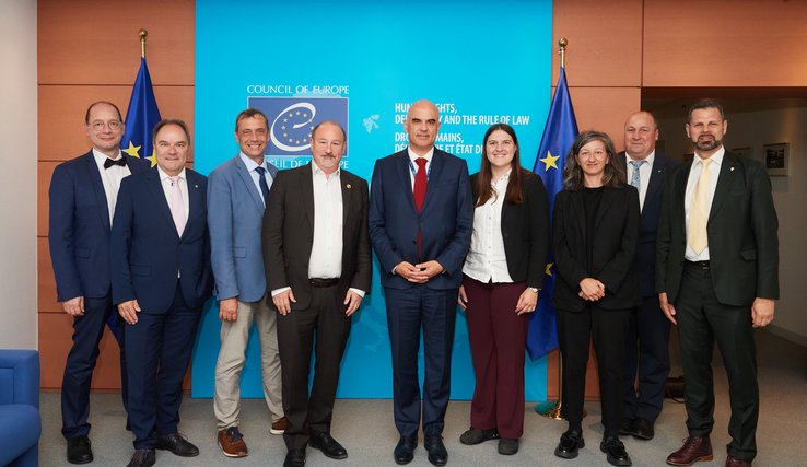 Photo de groupe au Conseil de l'Europe
