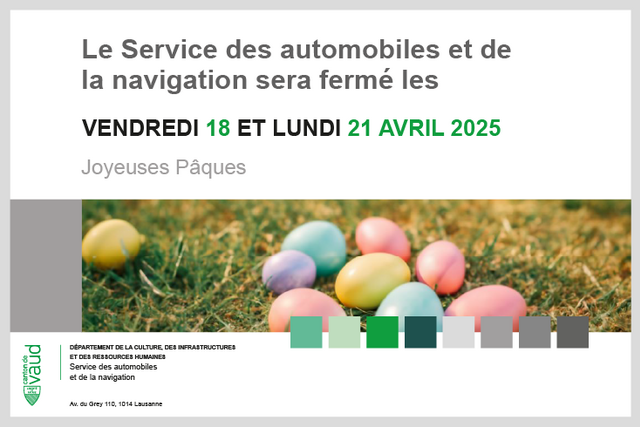 fermeture du 18 au 22 avril 2025
