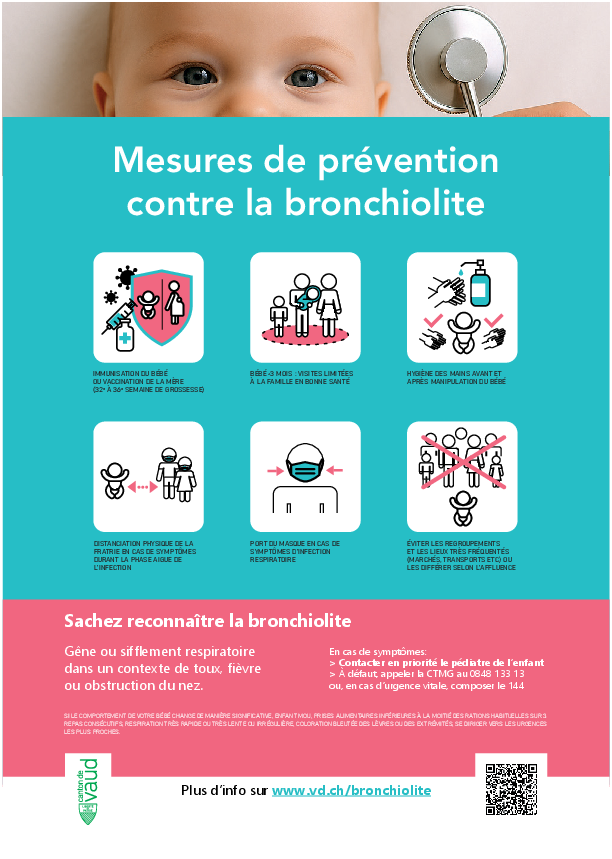 Affiche mesures prévention bronchiolite