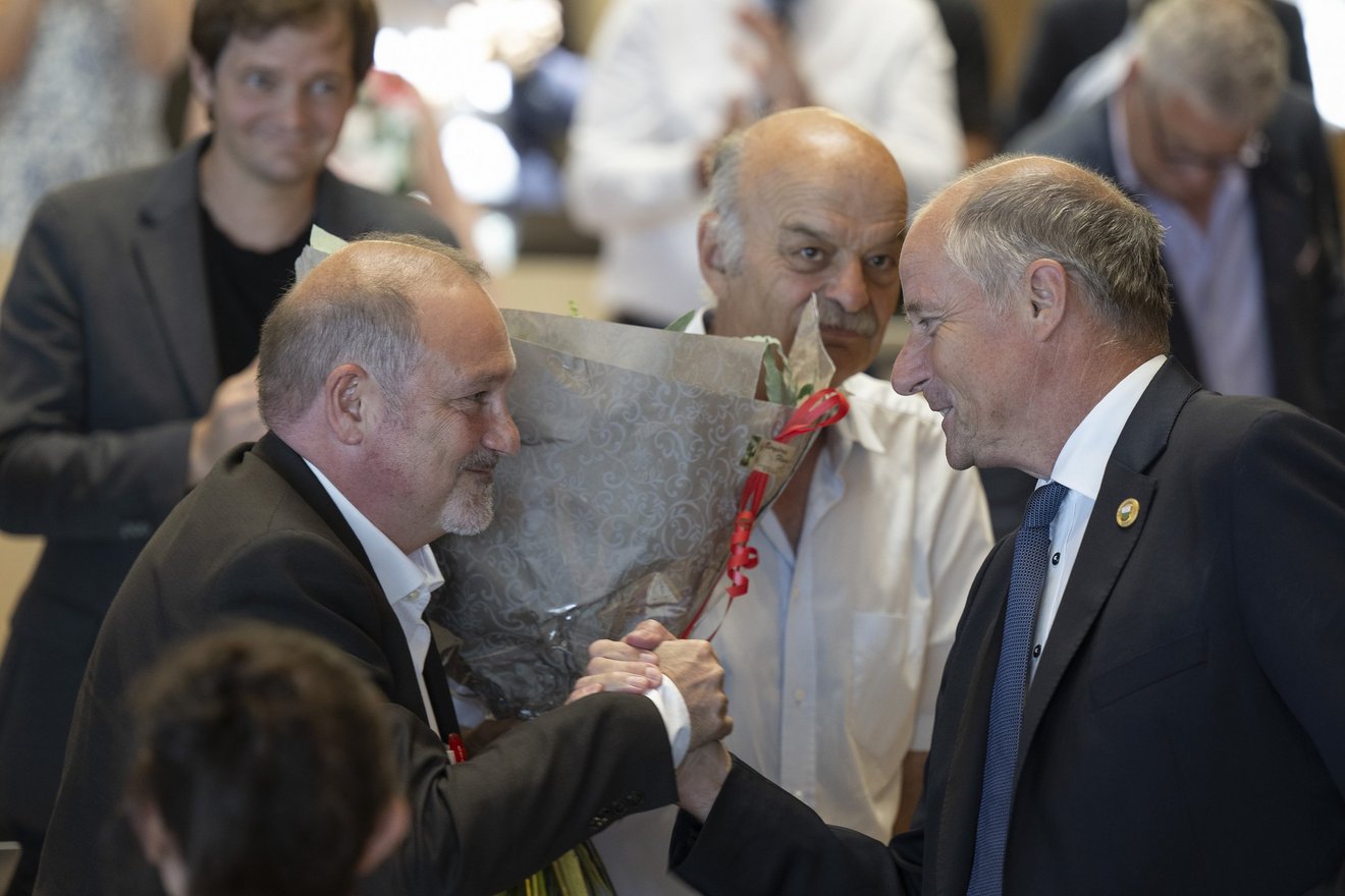 GRAND CONSEIL VAUD Le président sortant félicite Stéphane Montangero
