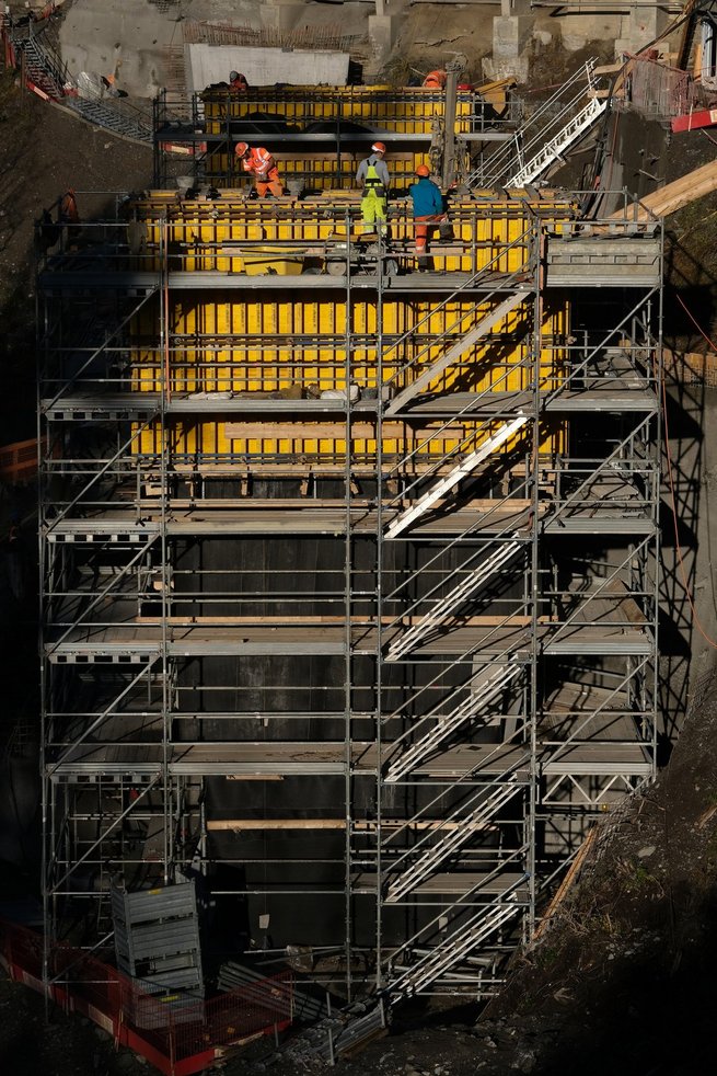 Construction du nouveau pont de la Barboleuse, étape 2023 © Eric Frigière
