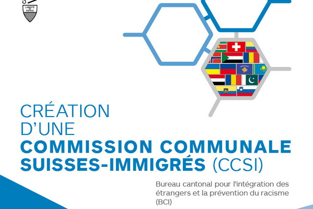 Page de couverture de la brochure "Création d'une commission communale suisses-immigrés".