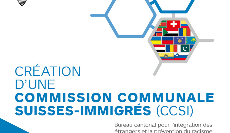 Page de couverture de la brochure "Création d'une commission communale suisses-immigrés".