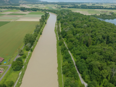 photo du Rhône vue du haut