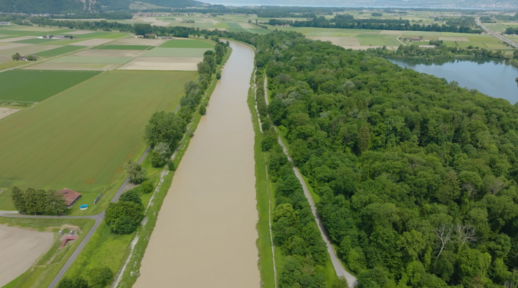 photo du Rhône vue du haut