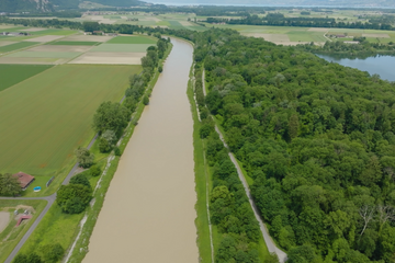 photo du Rhône vue du haut