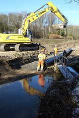 Février 2016 - Route Vufflens - Détournement provisoire du ruisseau du Moulin