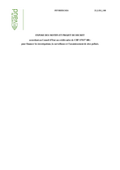 Exposé des motifs et projet de décret du Conseil d'Etat au format PDF