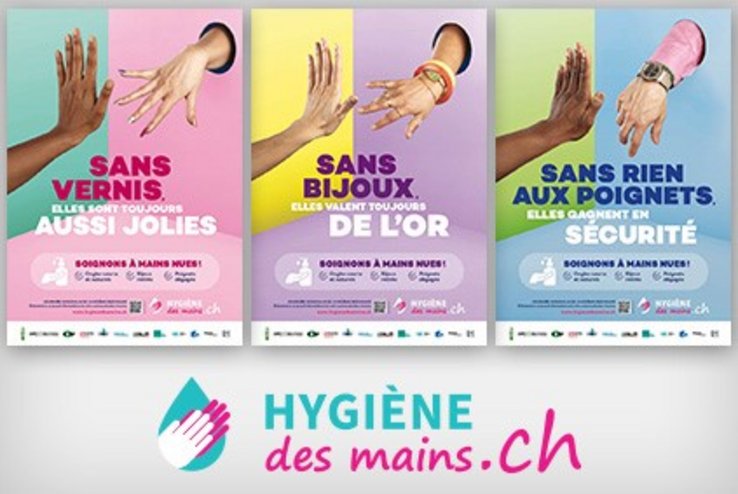 Images de la campagne 2024 en faveur de l'hygiène des mains
