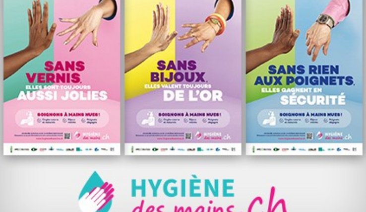 Images de la campagne 2024 en faveur de l'hygiène des mains 