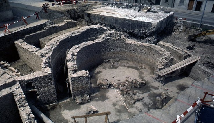 Vue générale des fouilles.