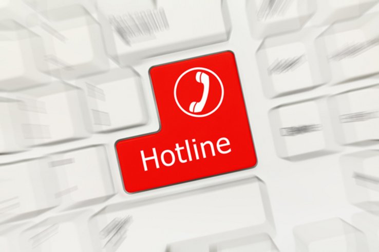 Illustration: image pour Hotline (touche ordinateur avec téléphone rouge)