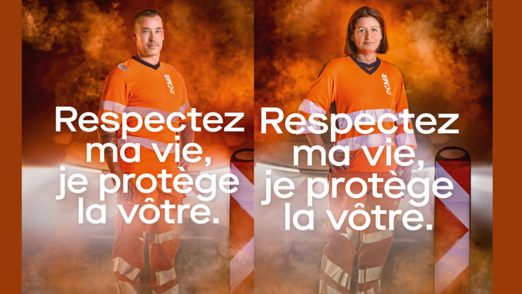 Affiches de la campagne sécurité des employés de route