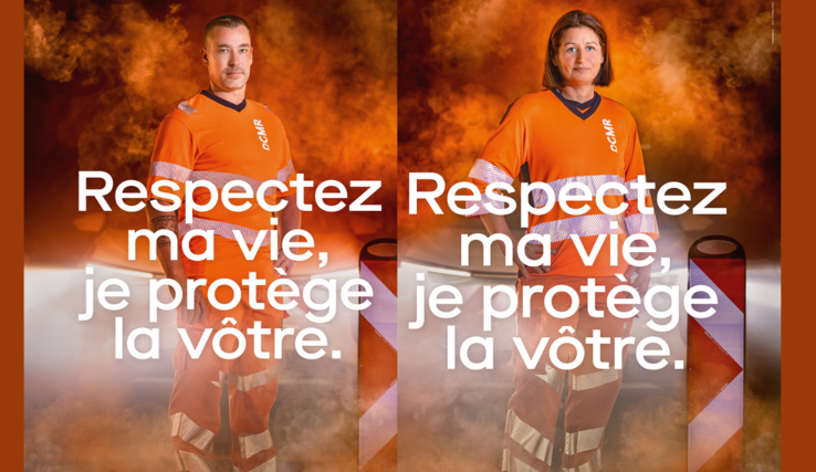 Affiches de la campagne sécurité des employés de route