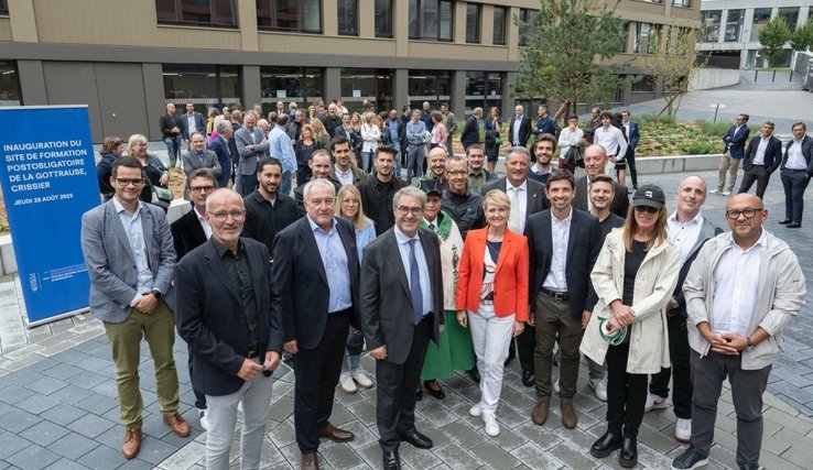 Le site de la Gottrause a été inauguré en présence de représentantes et représentants des autorités cantonales et communales. 