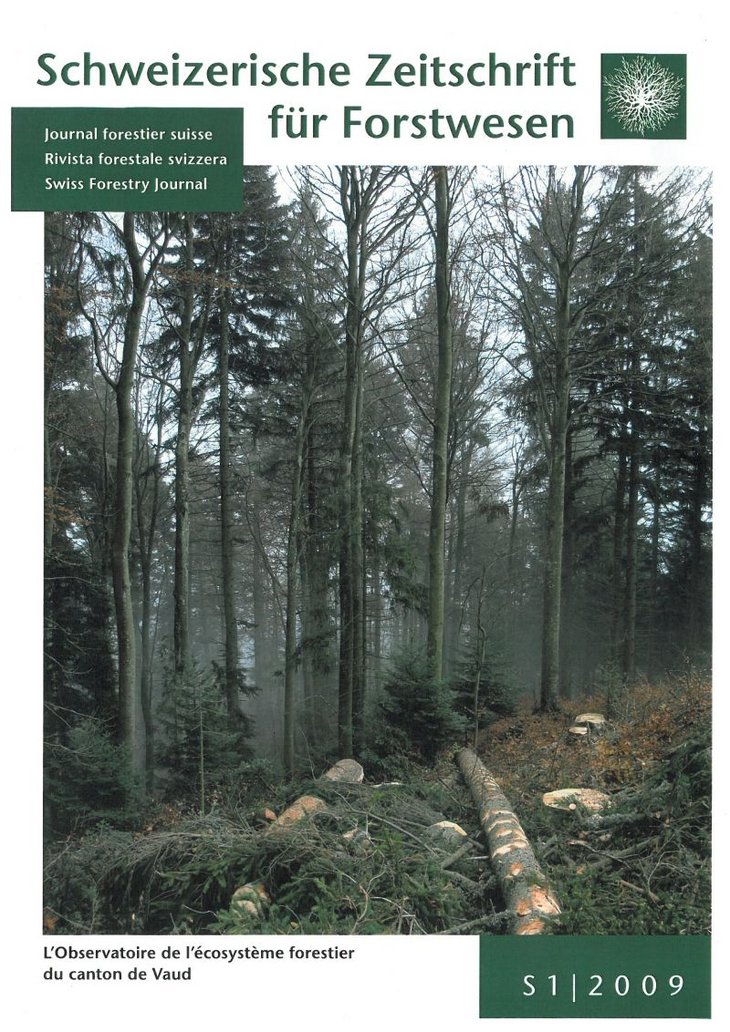 couverture du journal forestier suisse
