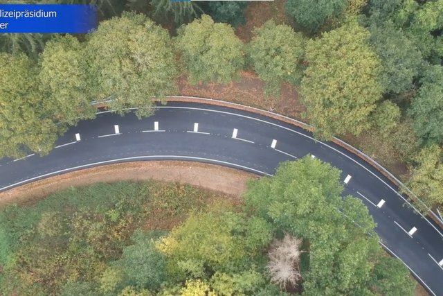 Vue aérienne du marquage de sécurité au Luxembourg