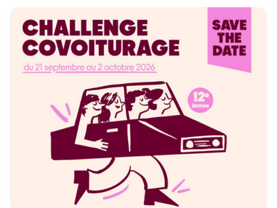 Flyer "save the date" avec les dates du challenge ainsi que les modalités d'inscription
