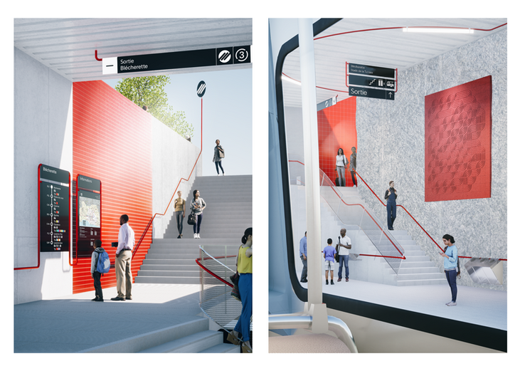 image de synthèse: vues de la future station Blécherette