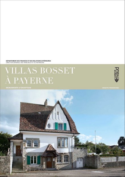 Couverture de la publication Monuments d'exception - Villas Bosset à Payerne