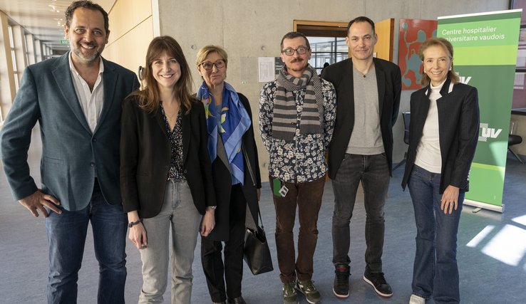 Orateurs de la conférence de presse sur l'accueil des personnes avec des troubles du spectre autistique au CHUV