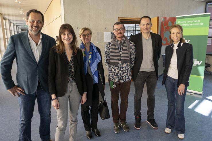 Orateurs de la conférence de presse sur l'accueil des personnes avec des troubles du spectre autistique au CHUV