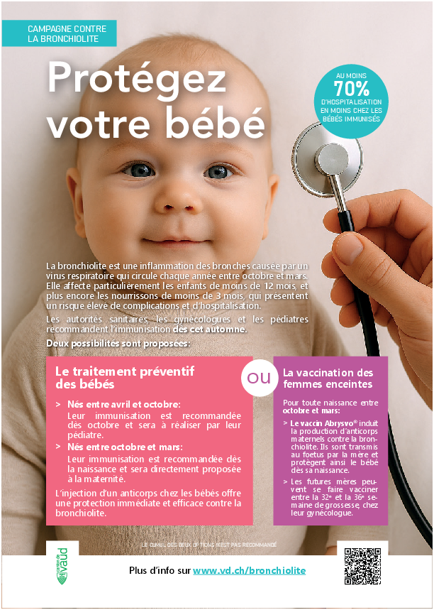 Affiche bronchiolite bébé