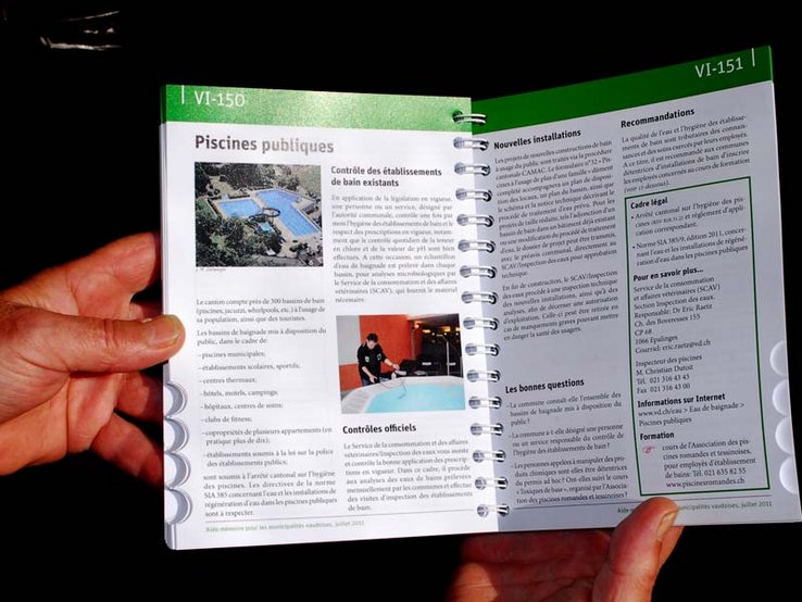 L'aide-mémoire des municipalités, ouvert à la page 150