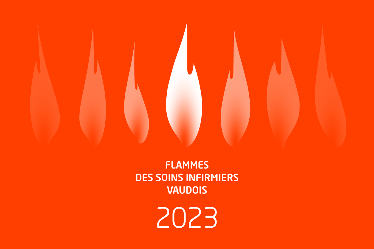 Logo des Flammes des soins infirmiers vaudois 2023