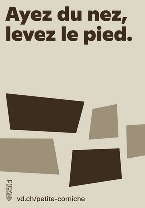 Affiches routières, lever le pied