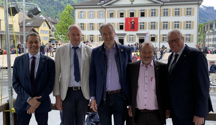 Le Bureau à la Landsgemeinde annuelle de Glaris