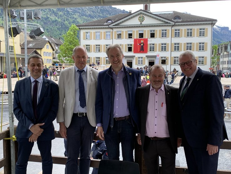 Le Bureau à la Landsgemeinde annuelle de Glaris