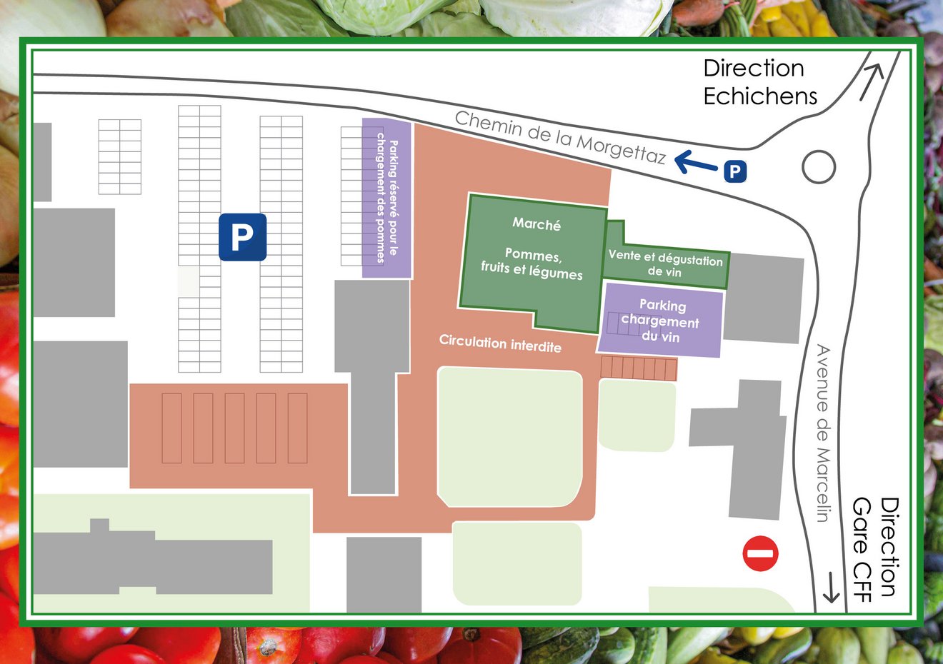 Plan du marché de Marcelin