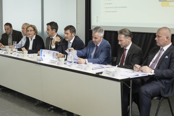 Conférence de presse du 27 mars 2022 : bilan de la criminalité - canton de Vaud Photo de la conférence de presse