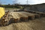 Novembre 2015 - Viaduc - Cellule de palplanches pour le terrassement de la fondation de la pile de l'axe 2