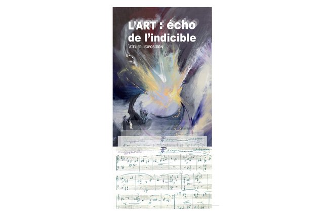 Flyer de l'atelier-exposition "L'Art: écho de l'indicible"