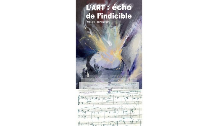Flyer de l'atelier-exposition "L'Art: écho de l'indicible"