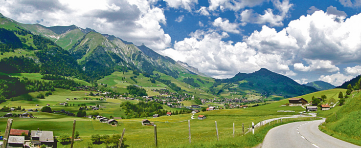 photo illustrant le paysage du Pays d'Enhaut