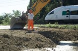 Septembre 2015 - Viaduc -Contrôle de l'épaisseur de la couche de remblais