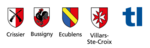 armoiries des communes et logo des TL